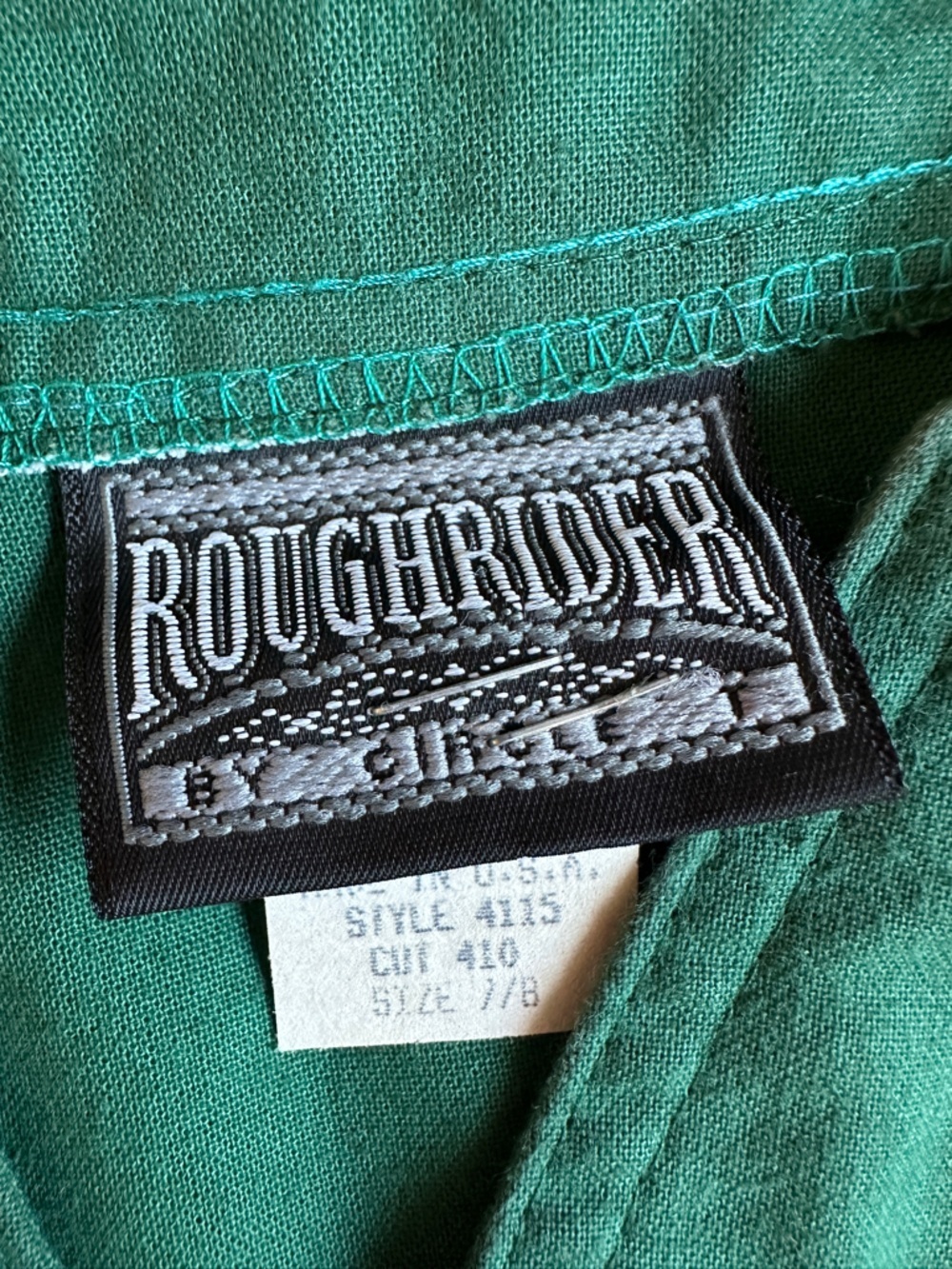 Vintage roughrider cotton button down western style shirt with fringe - Picture 4 of 7